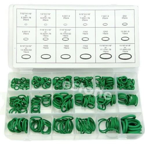 270 Pcs 18 Sizes Kit Air Conditioning HNBR O Rings Car Auto Vehicle Repair