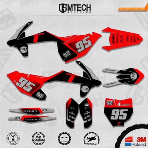 DSMTECH Customized Team Number Plate Graphics 3M Stickers and Decals Kit For KTM 2017-2019 EXC 2016-2018 SXF 036