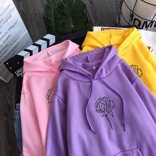 New Candy-colored Sweatshirt Couple Hoodie Women Winter Tops for Women 2020 Fall Winter Hoodies