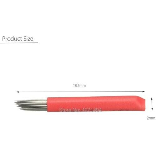 New arrival eyebrow microblading shading needles bevel round liner 19pin needles permanet tattoo curved fog pen needle R19 100pc