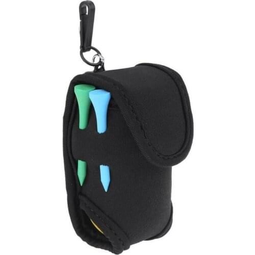 Newly Mini Golf Ball Holder Waist Bag With Hook Diving Cloth Elastic Pouch + 2 Balls + 4 Tees Golfs Accessories Golfers Gifts