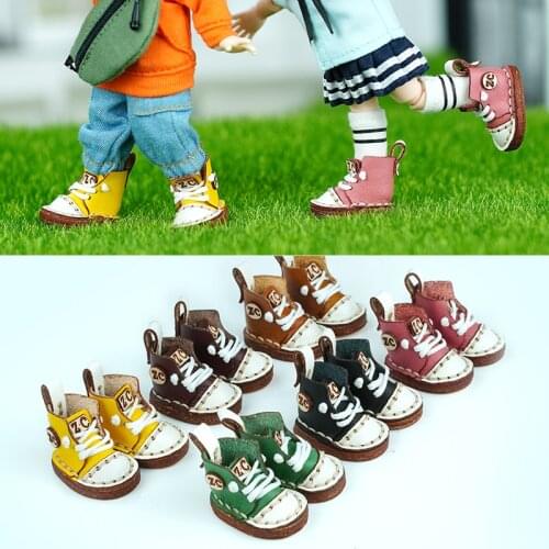 Ob11 doll shoes bjd shoes cowhide copper buckle leather boots for obitsu11,GSC clay,body9,YMY,1 / 12BJD doll Accessories boots