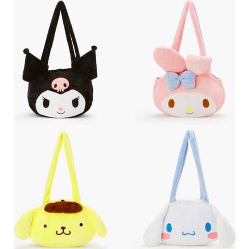 Kuromi Cinnamoroll Pajamasmy Melody Sanrio Plush Anime Cartoon Cute Dolls Shoulder Bag Toys For Girls Kids Toys Birthday Gift