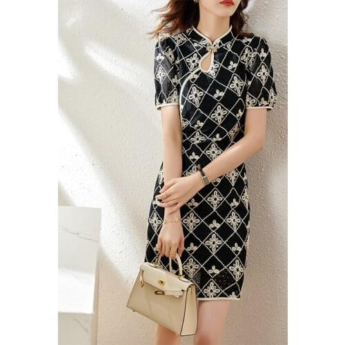 VIMLY Summer Women Dress Fashion Ruffles Short Sleeve Floral Dresses High Waist V Neck Dress Lady Vestidos Female Dresses F8073