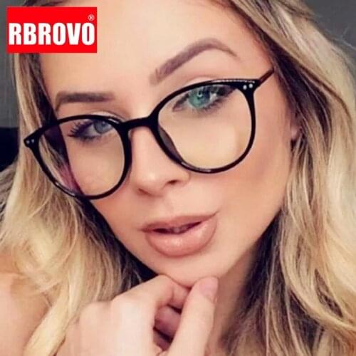 RBROVO 2021 Round Retro Glasses Frame Women Men Round Clear Eyeglasses Frame For Female Eyewear Vintage Glasses Frame Okulary