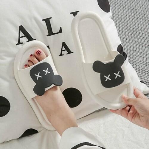 Summer Slippers Shoes Women 2021 Cute Open Toe Low Platform Flip Flops for Women House Indoor Flat Beach Slides Women Couples