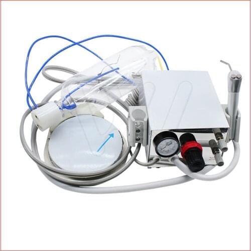 Dental Lab Aluminum alloy Portable one Turbine Unit Air Compressor 3 way straw for dentist