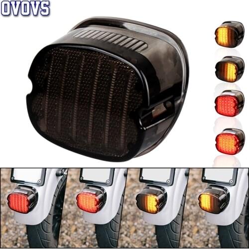 Motorcycle LED Brake Tail Light License Plate Lamp For Harley Sportster 883 1200 XL Touring Softail Dyna Electra Glide