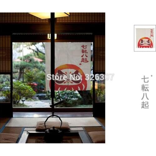 Taiwan Japan style traditional Daruma doll mascot lucky cloth curtain home act portiere hangings door half curtain