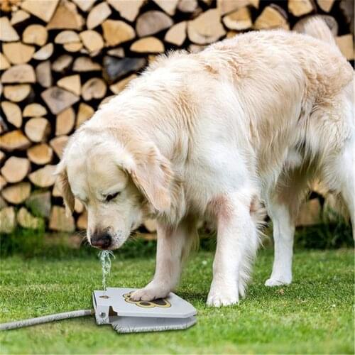 Outdoor Foot-operated Dog/Pet Waterer with Pipe Dog Drinking Water Fountain Step On Water Dispenser SDF-SHIP