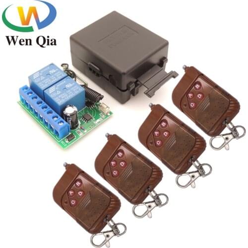 433MHz Universal Remote Control DC12V 10Amp 2CH RF Relay Receiver and Transmitter Moudle For expansion door\gate Controller/DIY
