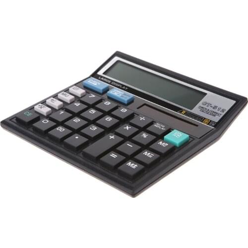 12-Digit Solar Battery Dual Power Large Display Office Desktop Calculator CT-512