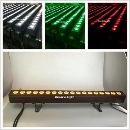 16pcs projector christmas lights led bar wash wall light stage led wall washer rgbwa dmx wash wedding bar led 18x15w
