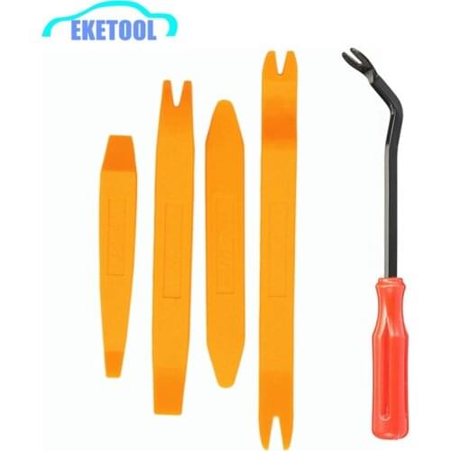 4pcs Removal Car Repair Tool Door Panel Trim Dash Audio Radio Remover Car Scratch Trim Clip Fastener Disassemble Vehicles