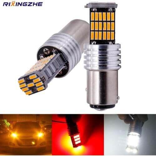 50pcs T15 W16W BA15D BAY15D W21W W21/5W 7440 T20 7443 3157 45SMD 4014 LED CANBUS Car Brake Light Auto Backup Reverse Lamp DC12V