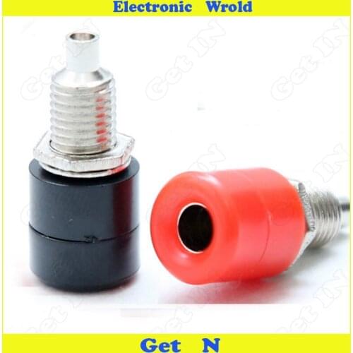 500pcs 4mm Banana Jack Socket 4mm Panel Mount Connector Pure Copper Terminals Column Female H-3013