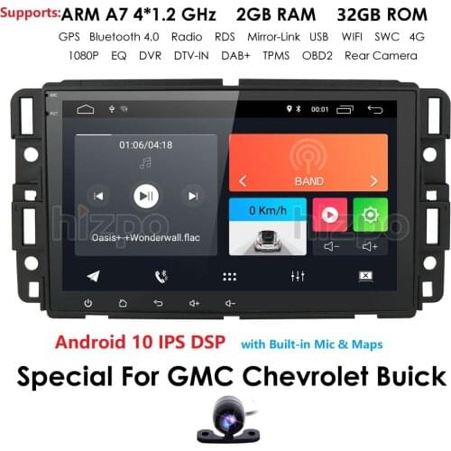 2 Din Android10 2G 32G DSP IPS Car Multimedia Radio Player for Chevrolet Silverado GMC Sierra 8"Car Stereo Radio GPS System OBD2