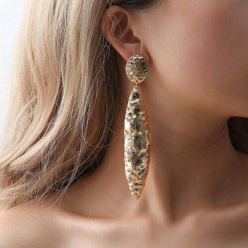 Large Earrings Exaggerated Earrings For Women Brincos Earing Geometric Brinco Personality Earring Irregular Mirror Jewelry Gift