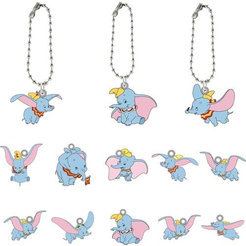 Disney Dumbo Anime Theme Keychain Classic Animation Character Acrylic Doll Keychain Boys And Girls Fashion Jewelry