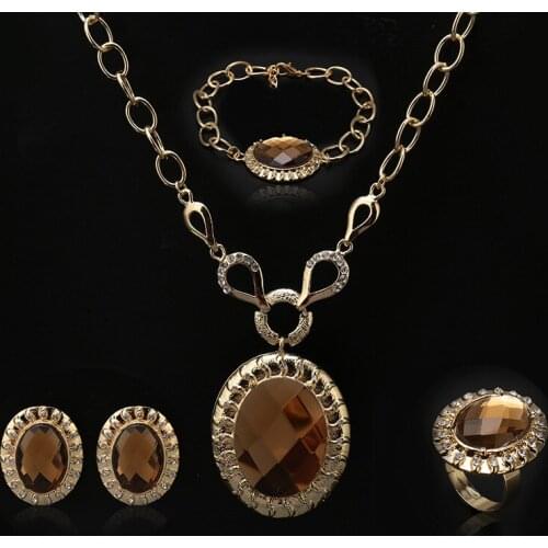 Fani Dubai gold designer jewelry set Fashion african Bridal jewelry set Wholesale Joyería nigerian women wedding jewelry set