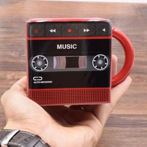 New exotic retro tape coffee mug creative 3D stereo ceramic cup Tape Mug milk cup Tea Mug Home and Office Cup gift CL11042252