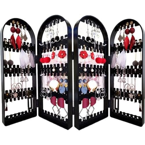 2021 New Arrivals 2/3/4 Fans Panels Jewelry Display Jewelry Organizer Earring Organizer Acrylic Jewelry Holder Makeup Organizer