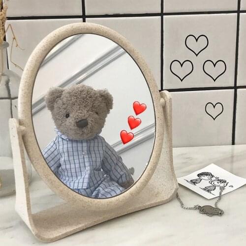 Simple Spin Assembly Mirror Portable Double Sided Makeup Vanity Mirror Single Princess Mirror Cosmetic Espelho de maquiagem