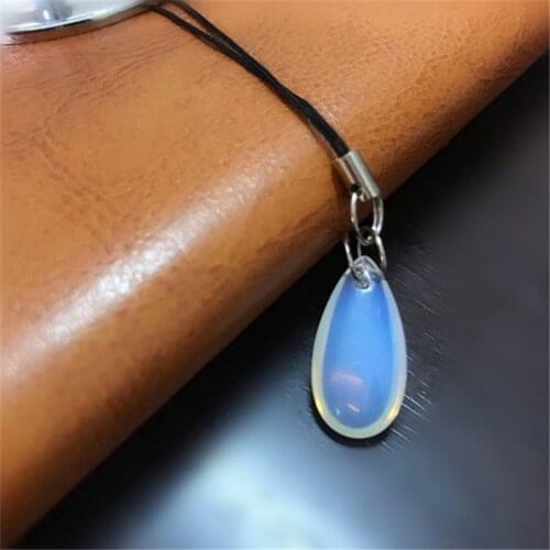 Luxury Mobile Phone Straps Oval Shape Sun Stone Crystal Discolor Pendant Keychain Hang Rope Lariat Lanyard For Iphone 11