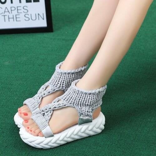 New Fashion Summer Shoes Women Flat Platform Sandals Thick Sole Sweet Women Sandals Casual Ladies Summer Holiday Shoes YX3371
