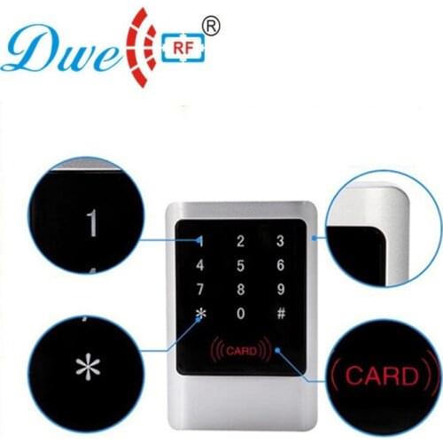 DWE CC RF access control card reader 125khz rfid reader em4100 touch screen keypad key reader wiegand 26 readers