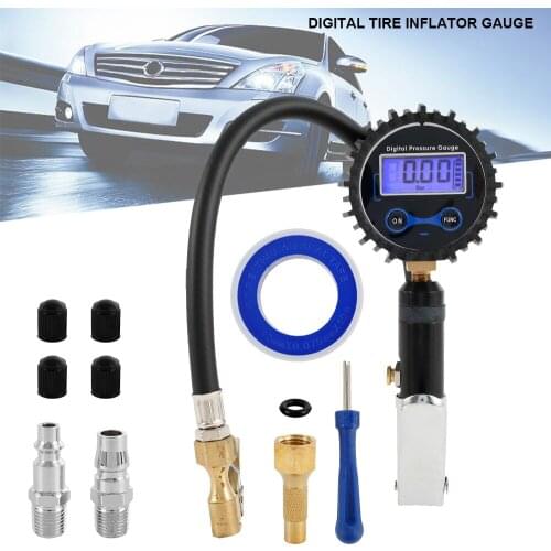 Auto Tire Pressure Gauge Pressure Gun Type for Air Compressor for Car Motorcycle SUV Inflator Pumps Tire Repair Tools Automotive