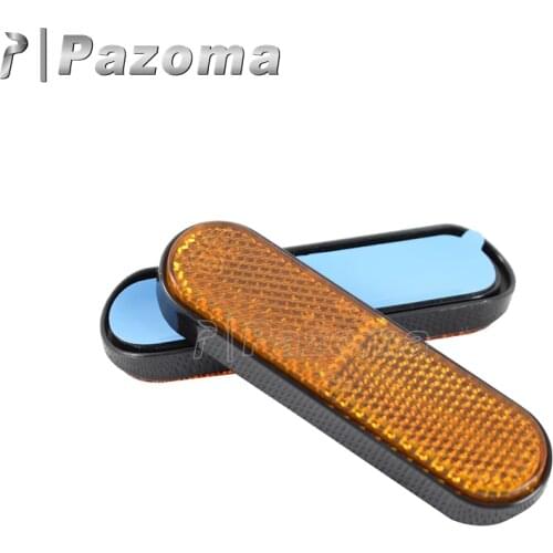 1 Pair New Amber Plastic Motorcycle Front Fork Slider Leg Reflective Reflector Cover ATV Dirt Bikes