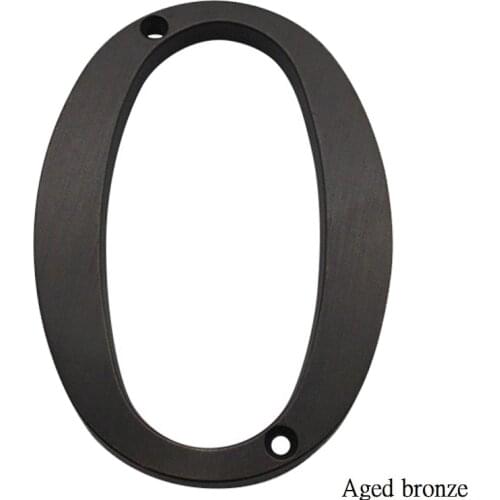 Aged Bronze 101mm House Number House Door Address Number Digits Zinc Alloy Screw Mounted Big Door Address Sign #0