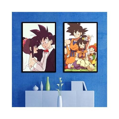 Japanese Anime Dragon Ball Piccolo Gohan Super Saiyan Canvas Painting Poster Childrens Room Decoration Home Decoration Painting