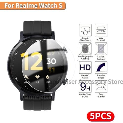 Tempered Glass Protection Film For Realme Watch S Screen Protector For Realme Watch S Smart Watch Accessories HD Glass Film