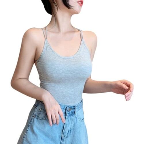 Summer Sexy Solid Color Cross Sling Sleeveless Tops Women Casual Backless Camis Tank Tops