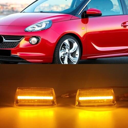 1Pair For Opel Insignia Astra H Zafira B Corsa D For Chevrolet Cruze Dynamic LED Car Side Marker Lights Repeater Signal Lights
