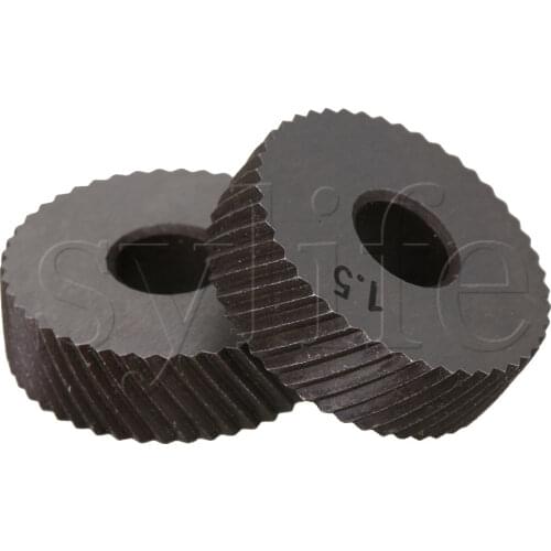 2 x Durable HSS Diagonal Coarse Linear Knurl 1.5mm Pitch Single Wheel 26mm Dia