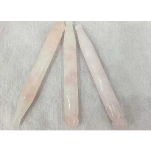 20pcs/lot Natural Powder crystal jade body massage wand Face massage sticker reiking healing relax tool acupunture point stick