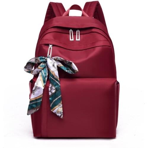 2021 New Send Silk Scarf Fashion Nylon Backpack Durable Fabric Backpacks Pretty Style Girls School Travel Rucksack