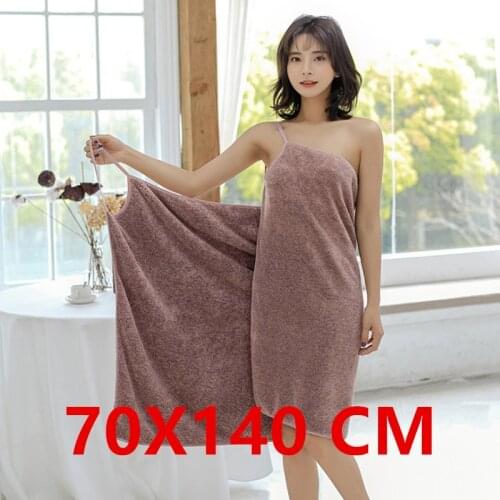75 * 140 cm ladies' bath towels can wear sexy bathrobes, quick-drying spa showers, wrap beach skirts, wine red