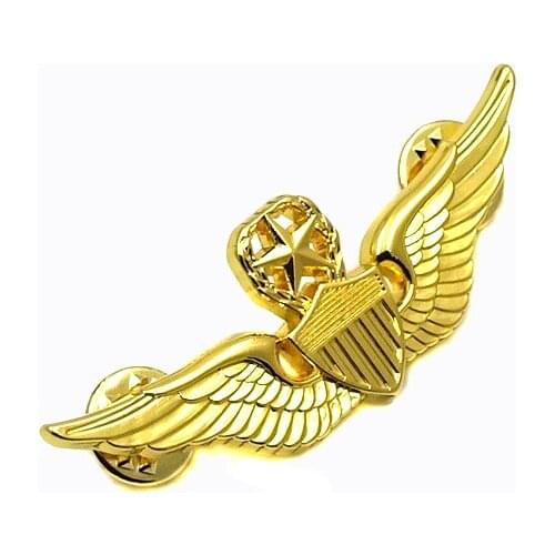 American Metal Badge Golden Five Stars Primary Flight Chapter Outdoor Collection Cowboy Backpack Costume Brooch Pin