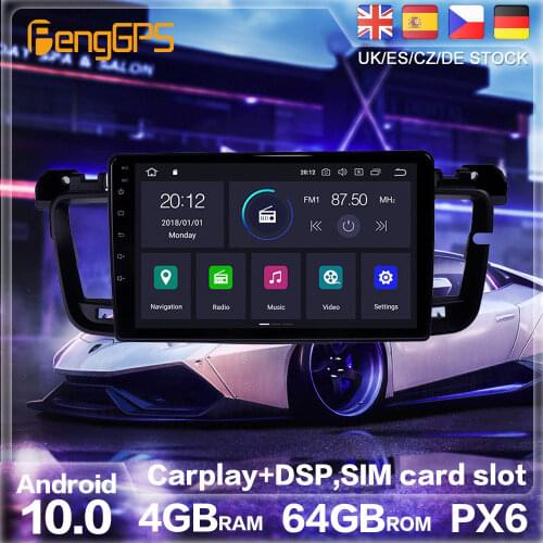 Android 10.0 PX6 Radio Stereo GPS Navigation For For Peugeot 508 2011-2018 Car DVD Player Multimedia Auto Radio Player HeadUnit