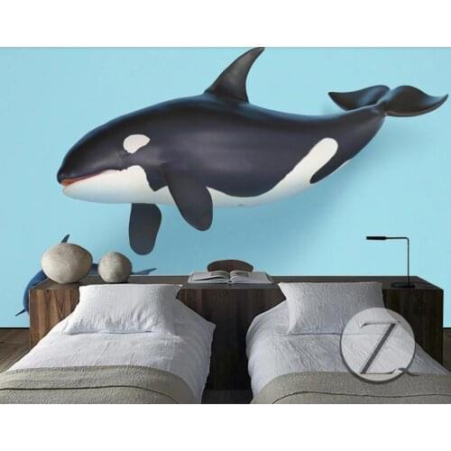 Modern contracted 3d three-dimensional animal children room background wall painting wallpaper