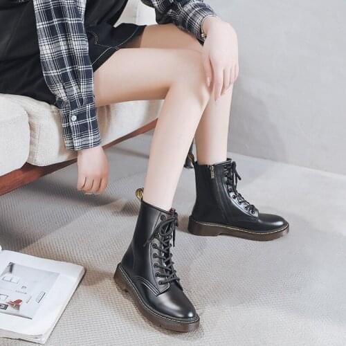8 hole Martin boot for Women British style ankle boot 2020 new Ins autumn winter soft leather lacing classic womens shoes for s