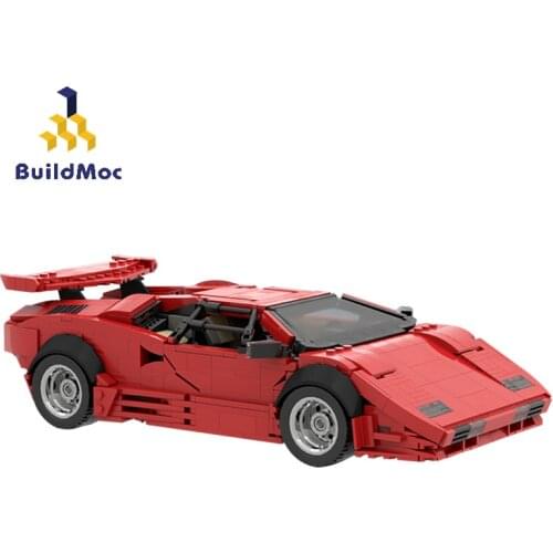 BuildMoc Technical Car Speed Champions Sets City Racers Supercar Building Blocks MOC High Tech Super Sports Car Bricks Toy Gift