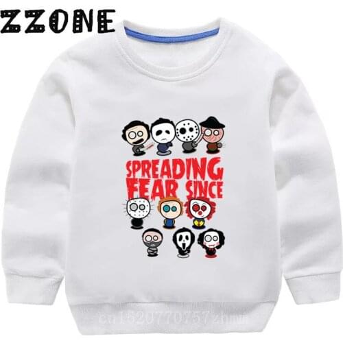 Childrens Hoodies Kids Horror Movie Killer Jason Cool Sweatshirts Baby Cotton Pullover Tops Girls Boys Autumn Clothes,KYT016