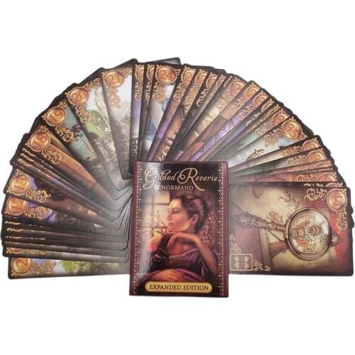 Gilded Reverie Lenormand Tarot Deck 47 Cards Fate Divination Tarot Card Board Game With Online Guidebook For Adult Children Game