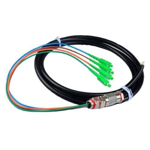 Jyttek SC/APC (4 Strand) Singlemode (9/125) Fiber Optic Waterproof Armored Splice Pigtail