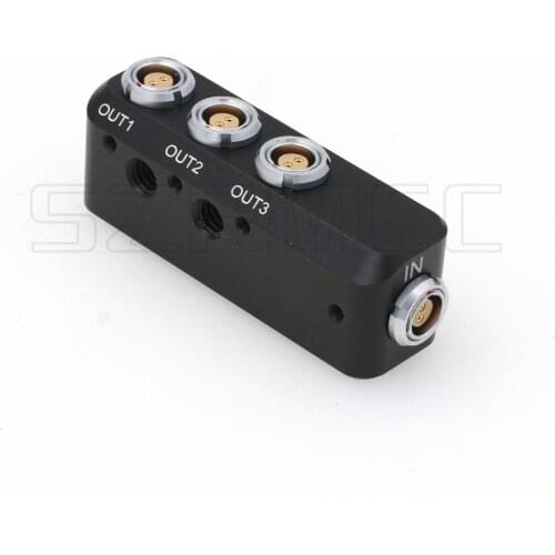 Photography Camera 1 to 3 Power Splitter box Input 2 Pin Female to 3X 0B 2Pin Female Output
